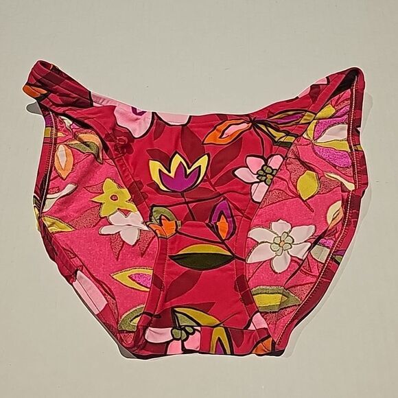 Victoria Secret floral high cut leg bikini bottom size medium - Picture 1 of 4